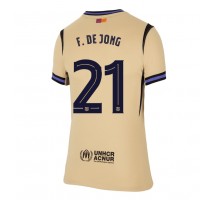 Barcelona Frenkie de Jong #21 Koszulka Wyjazdowa damskie 2025-26 Krótki Rękaw